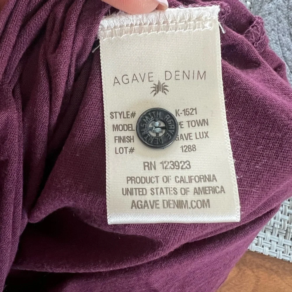 AGAVE DENIM purple polo shirt short sleeve size M men’s golf preppy H
